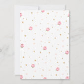 Glitzer Gold Blumenhorn Geburtstagsläden Einladung (Rückseite)