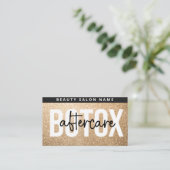 Glitzer Gold Botox Filler Instruction Aftercare  Visitenkarte (Stehend Vorderseite)