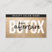 Glitzer Gold Botox Filler Instruction Aftercare  Visitenkarte (Vorderseite)