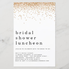 Glitzer Gold Brautparty Einladung