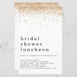 Glitzer Gold Brautparty Einladung