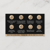 Glitzer Gold Brows Aftercare PMU Knochenanleitung Visitenkarte (Rückseite)