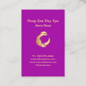 *~* Glitzer Gold Brush Reiki Medizin Zen Visitenkarte (Rückseite)