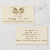 Glitzer Gold Butterfly Swirl Dekorativ Visitenkarte (Vorne/Hinten)