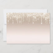 Glitzer Gold Cake 50. Geburtstagsparty Einladung (Rückseite)