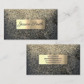 Glitzer Gold Confetti | Gold gegossene Metallic Visitenkarte (Vorne/Hinten)