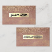 Glitzer Gold Confetti | Gold gegossene Metallic Visitenkarte (Vorne/Hinten)