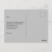Glitzer gold Dankeschön Karte (Rückseite)