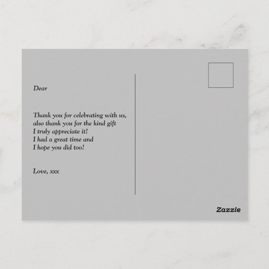 Glitzer gold Dankeschön Karte (Rückseite)