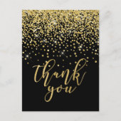 Glitzer gold Dankeschön Karte (Vorderseite)