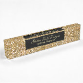 Glitzer Gold Elegance Namensplakette