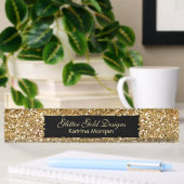 Glitzer Gold Elegance Namensplakette