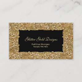 Glitzer Gold Elegante Business Cards Visitenkarte
