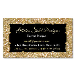 Glitzer Gold Elegante Magnetkarte Magnetische Visitenkarte