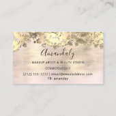 Glitzer Gold Event Planner Fashion Shop Pink Glam Visitenkarte (Rückseite)