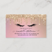 Glitzer Gold Eyelash Extension Loyalität Visitenkarte (Vorderseite)