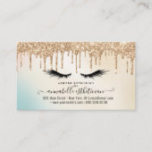Glitzer Gold Eyelash Extension Loyalty Business Visitenkarte (Vorderseite)