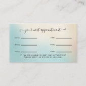 Glitzer Gold Eyelash Verlängerung Ernennung Visitenkarte (Rückseite)