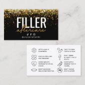 Glitzer Gold Filler Anleitung Aftercare Card Visitenkarte (Vorne/Hinten)