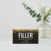 Glitzer Gold Filler Anleitung Aftercare Card Visitenkarte (Stehend Vorderseite)