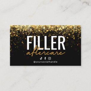 Glitzer Gold Filler Anleitung Aftercare Card Visitenkarte