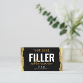 Glitzer Gold Filler Anleitung Aftercare Card Visitenkarte (Stehend Vorderseite)