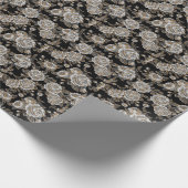 Glitzer Gold Floral: Sparkle Vintag. Geschenkpapier (Ecke)