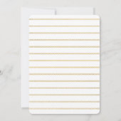 Glitzer Gold-Geburtserklärung Ankündigung (Rückseite)