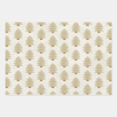 Glitzer Gold Glam Weihnachtsbaumen Geschenkpapier Set (Vorderseite 2)