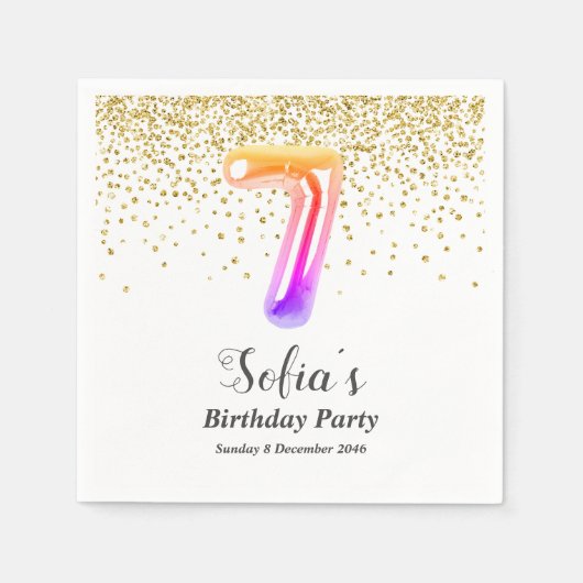 Glitzer Gold , goldenes Funkeln 7. Serviette (Vorderseite)