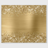Glitzer Gold Imitate Fossil Geschenkpapier (Flach)