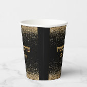 Glitzer Gold jüdisches Party Hebrew Purim Sameach Pappbecher (Rechts)