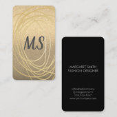 Glitzer/Gold Künstlerin Visitenkarte (Vorne/Hinten)