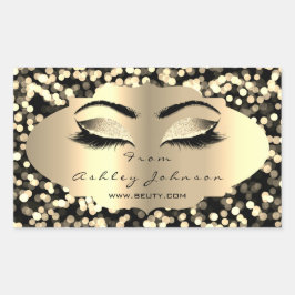 Glitzer Gold Lash Augen von Black Confetti Vielen  Rechteckiger Aufkleber