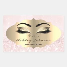 Glitzer Gold Lash Augen von Pink Diamond Vielen Da Rechteckiger Aufkleber