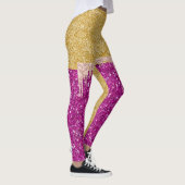 Glitzer Gold Lila Leggings (Rechts)