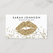 Glitzer Gold Lips Print Visitenkarte (Vorderseite)