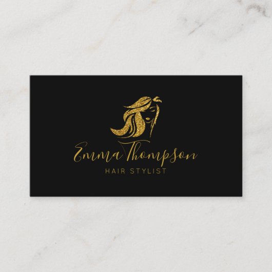 Glitzer Gold Luxus Business Card Visitenkarte (Vorderseite)