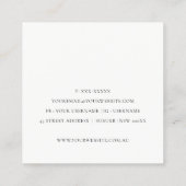 Glitzer Gold Ocker Gelb Zimmerreinigung Quadratische Visitenkarte (Rückseite)