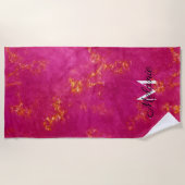 Glitzer Gold Pink Girly Sparkone Sommer Strandtuch (Vorderseite)