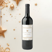 Glitzer Gold Princess Ornament Baby Dusche Weinetikett