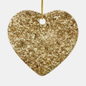 Glitzer Gold Rainbow Keramik Ornament (Hinten)