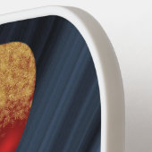 Glitzer Gold Red Balloons & Birthday Zitat Pickleball Schläger (Linke Seite)