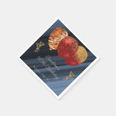 Glitzer & Gold Red Balloons Geburtstag Serviette (Ecke)