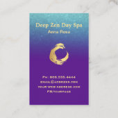*~* Glitzer Gold Reiki Zen Spiralmedizin Visitenkarte (Rückseite)