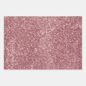 Glitzer Gold Rose Gold und Silber Geschenkpapier Set (Vorderseite 3)