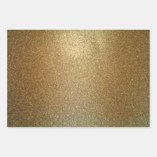 Glitzer Gold Rose Gold und Silber Geschenkpapier Set (Vorderseite)