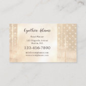 Glitzer Gold Sandy Sparkle Eventplaner Visitenkarte (Rückseite)