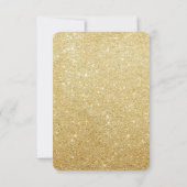 Glitzer Gold Script Forever Classy Elegante Hochze RSVP Karte (Rückseite)