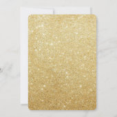 Glitzer Gold Script Forever Wedding Einladung (Rückseite)